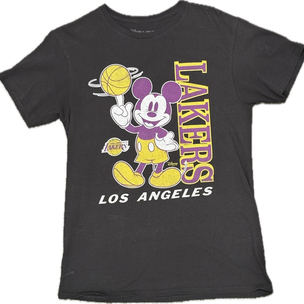 Disney x Junk Food Mickey Lakers Collab Shirt